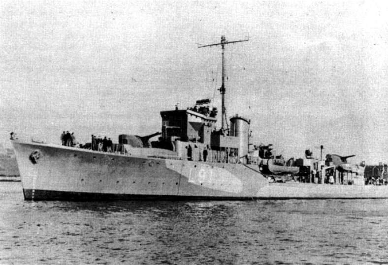 The Greek Destroyer "Miaoulis" (ex-HMS MODBURY)