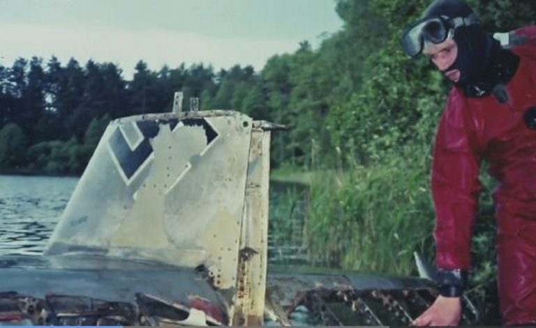 Found, salvaged and restored A Bf109 at a depth of 17