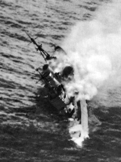  HMS Exeter sinking, Java Sea, 1st March 1942