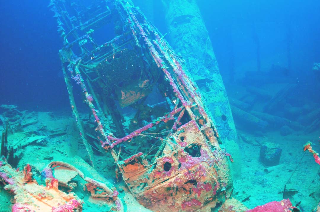 The fuselage in cargo hold 1