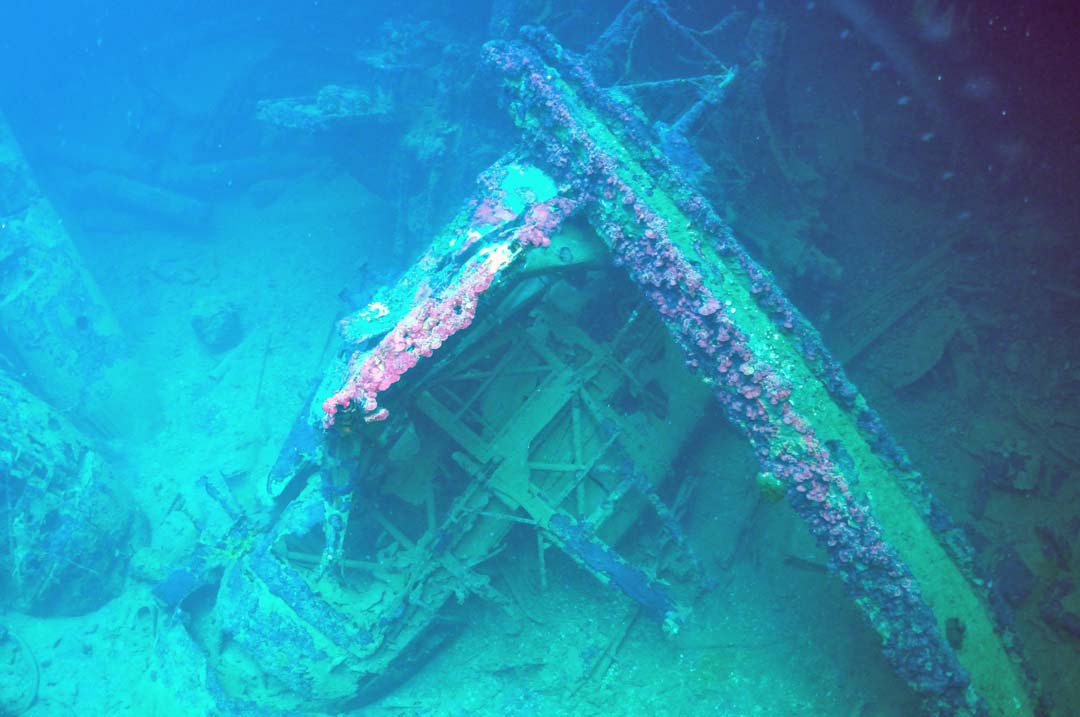 A fuselage in cargo hold 2