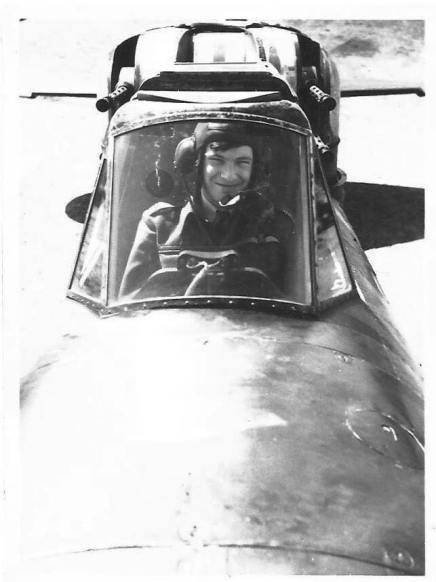 Flt Lt. Arthur Alexander ‘Sandy’ Ballantine sitting in the cockpit of Defiant N3333