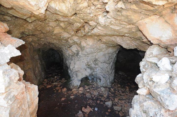 An ammo dump carved inside the rock
