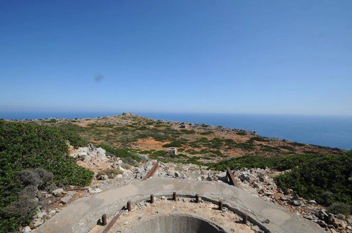 A gun position, overlooking the Aegean Sea and controlling the naval routes.