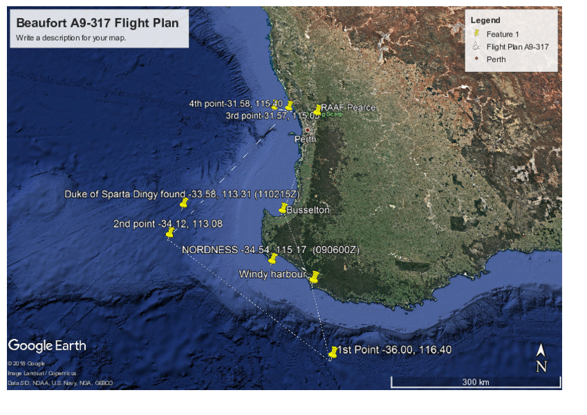 A9-317 Bomber flight plan.