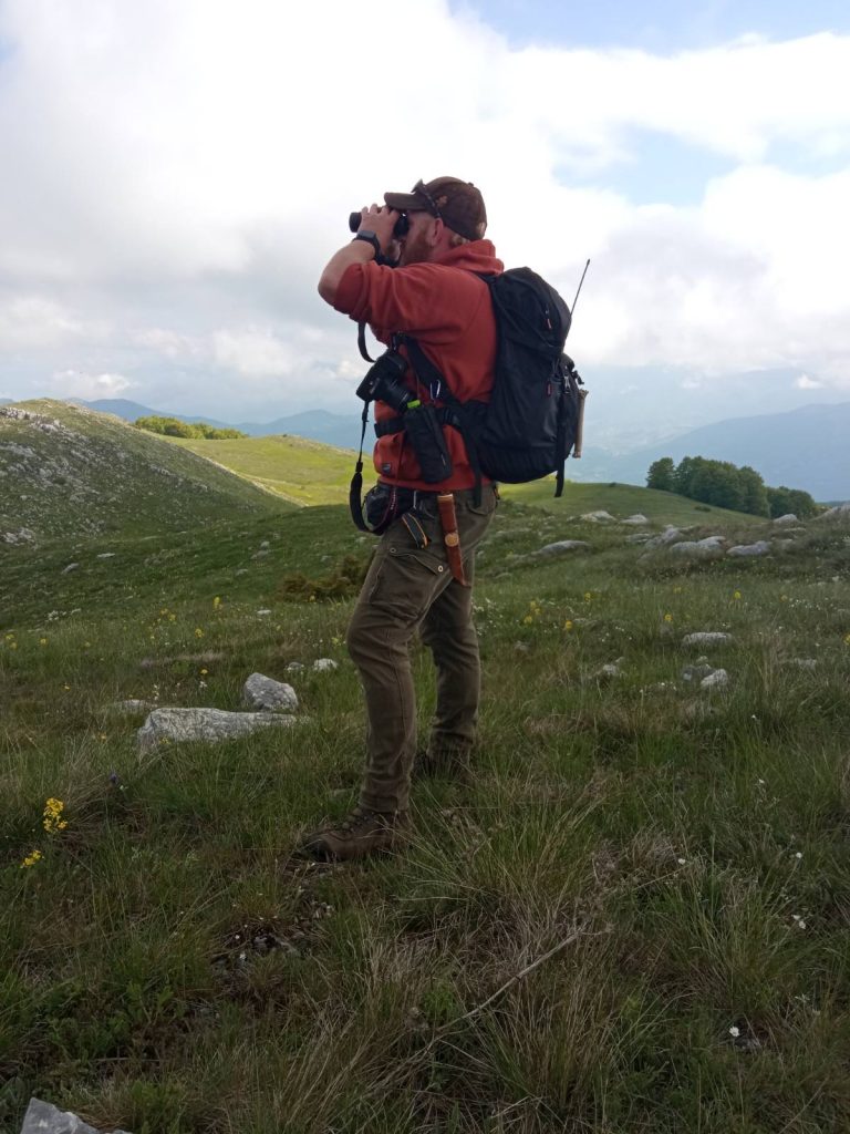 Looking for new adventures, Mr. Ntinos Mpampakos is walking on the mountains.